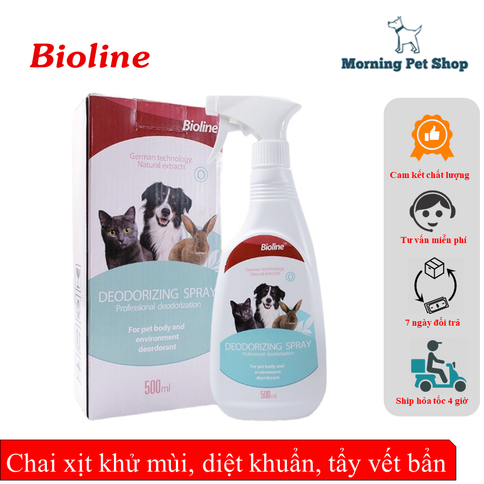 Chai xịt khử mùi, diệt khuẩn, tẩy vết bẩn Bioline