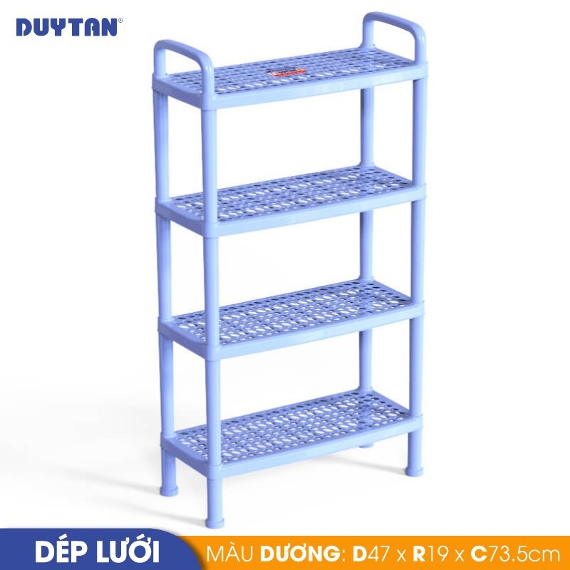 Kệ dép lưới lớn nhựa DUY TÂN 4 tầng (47 x 19 x 73.5 cm) - 03925 - Giao màu ngẫu nhiên