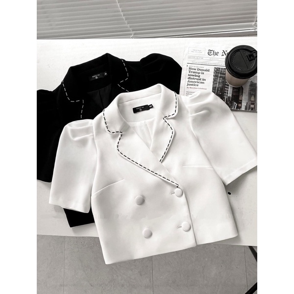 Áo vest thiết kế cổ luồng chỉ nổi Bigsize