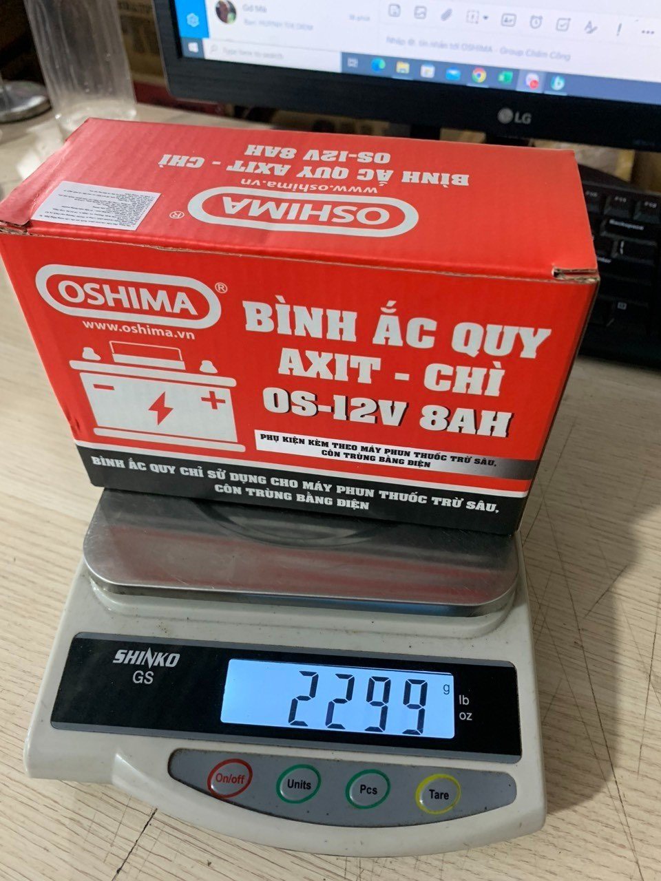 ( OSHIMA) ẮC QUY BÌNH XỊT ĐIỆN DÙNG CHO MÁY PHUN/XIT THUOC . 12V - 8AH