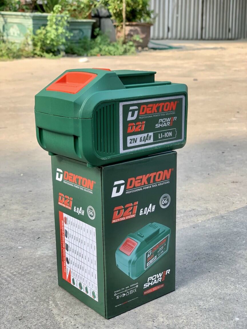 Pin 21v hệ d21 dekton 2ah - 3ah - 4ah - 6ah dành cho hệ chân pin riêng của dekton d21