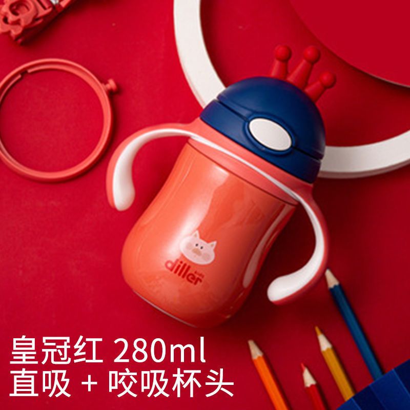 2025 Cốc Uống Nước Giữ Nhiệt Cho Trẻ Em Dilebel Có Ống Hút Cho Trẻ Sơ Sinh 316 Cốc Tập Uống Cho Bé Chống Rò Rỉ Bằng Thép Không Gỉ