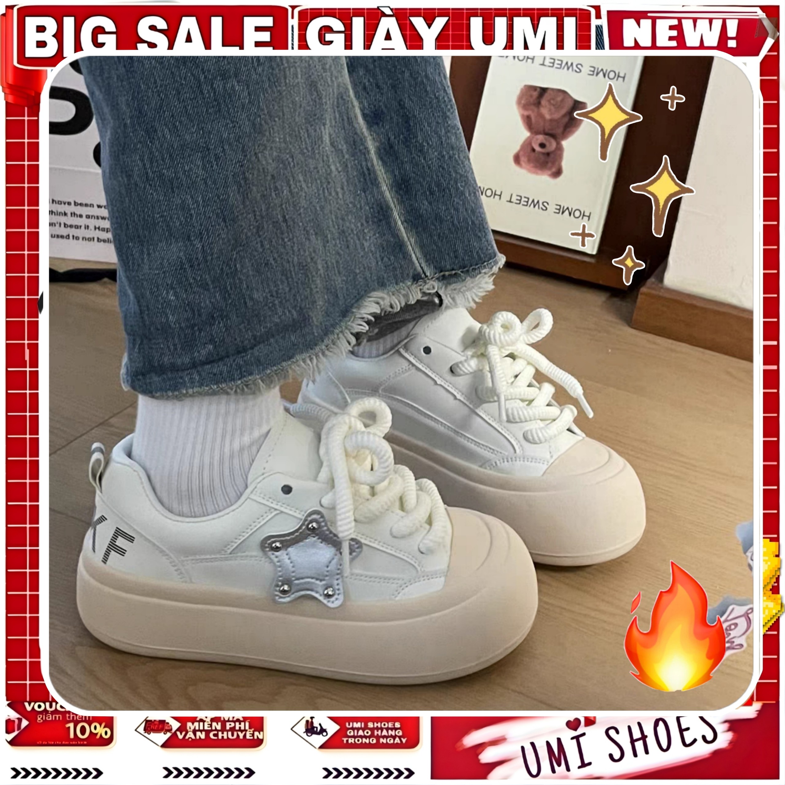 Giày thể thao nữ đế bằng bánh mì cao 4cm LISA độn đế vải canvas bata mới hot phong cách retro ulzzang đẹp cá tính đẹp