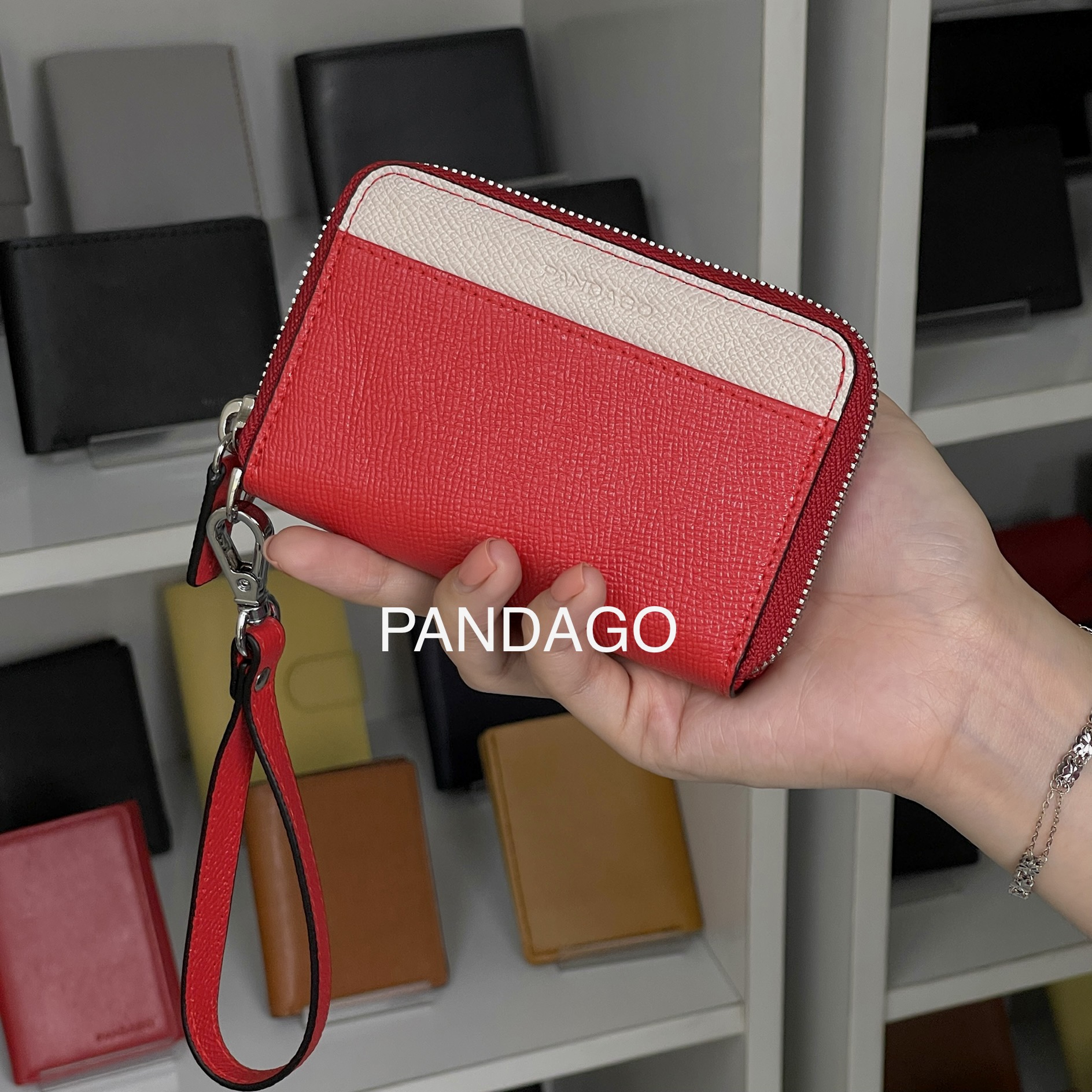 Ví nữ pandago selina 01 nhiều ngăn cao cấp nhỏ gọn da thật thời trang