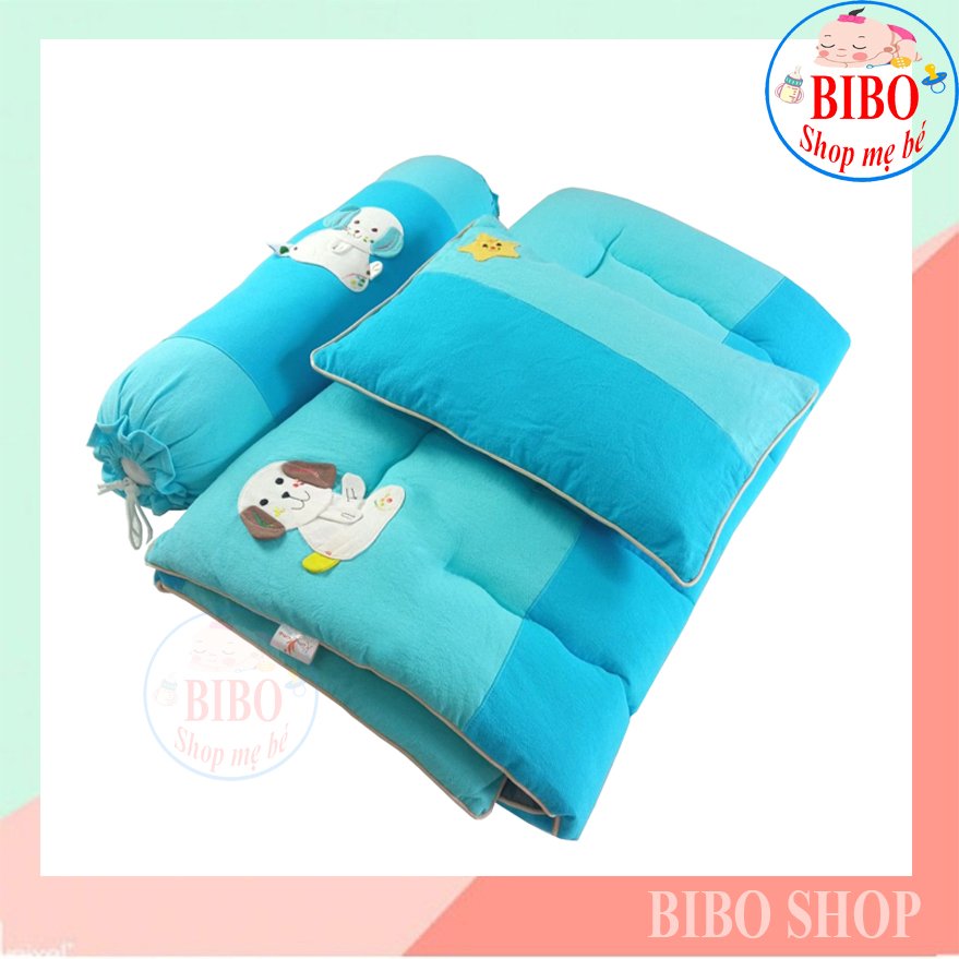 Trọn bộ nệm đi học cho bé gồm 1 gối ôm 1 gối nằm và 1 nệm