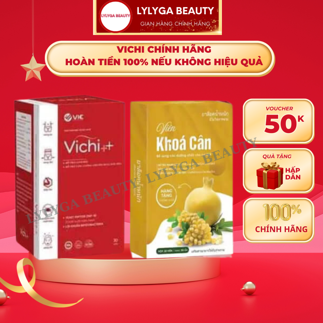   CHÍNH HÃNG + GIẢM MẠNH  Giảm Cân Vichi++ 30 Viên Kèm Viên Khoá Cân Phiên Bản Nâng Cấp Hàng Cty Có Phiếu Bảo Hành- LYLYGA BEAUTY 