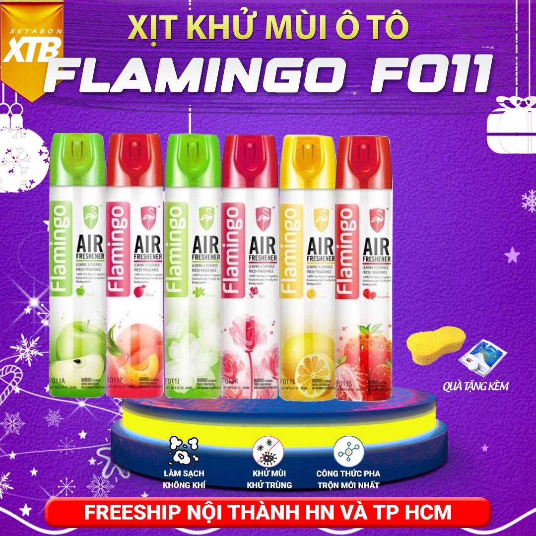 Xịt khử mùi ô tô Flamingo F011 dung tích 330ml mùi hương nước hoa, hoa quả từ thiên nhiên