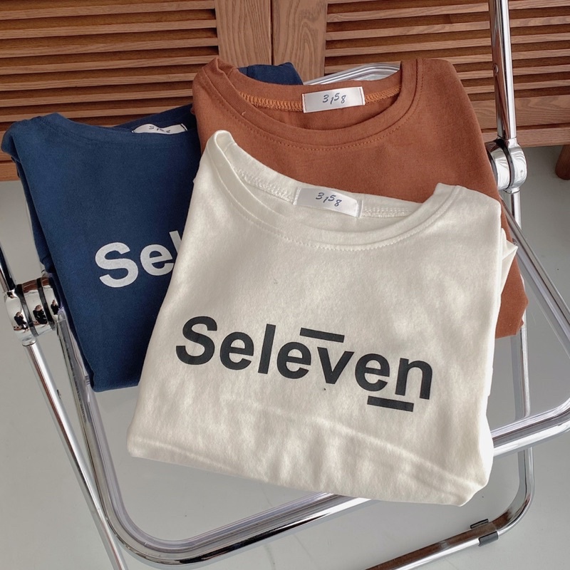 Áo Phông 3158 in chữ seleven Nam Nữ, Áo Thun Tay Lỡ Oversize From Rộng Basic Chất Coton