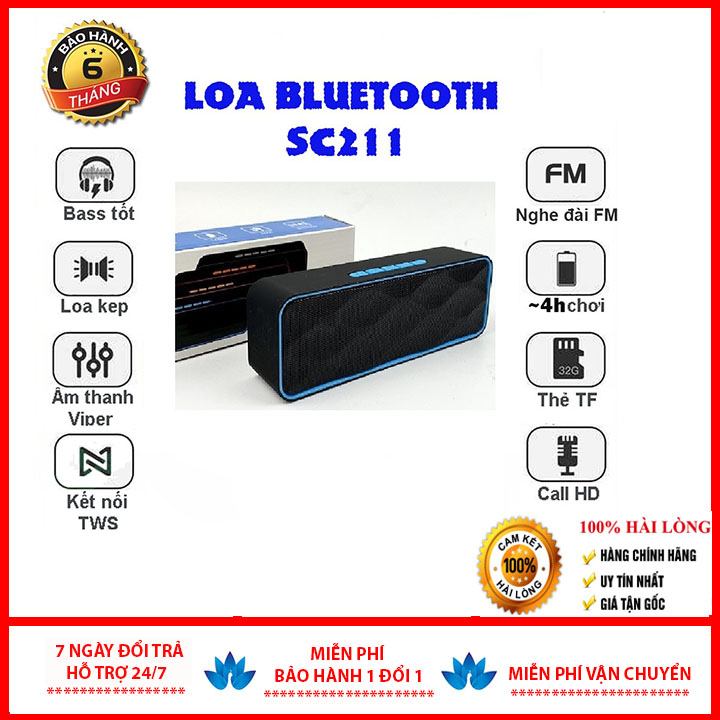 Loa- loa bluetooth- loa suntek sc- 211, hàng phân phối chính hãng tại việt nam- âm thanh chất, bass siêu đỉnh, thời lượng pin sử dụng dài, kết nối dễ dàng