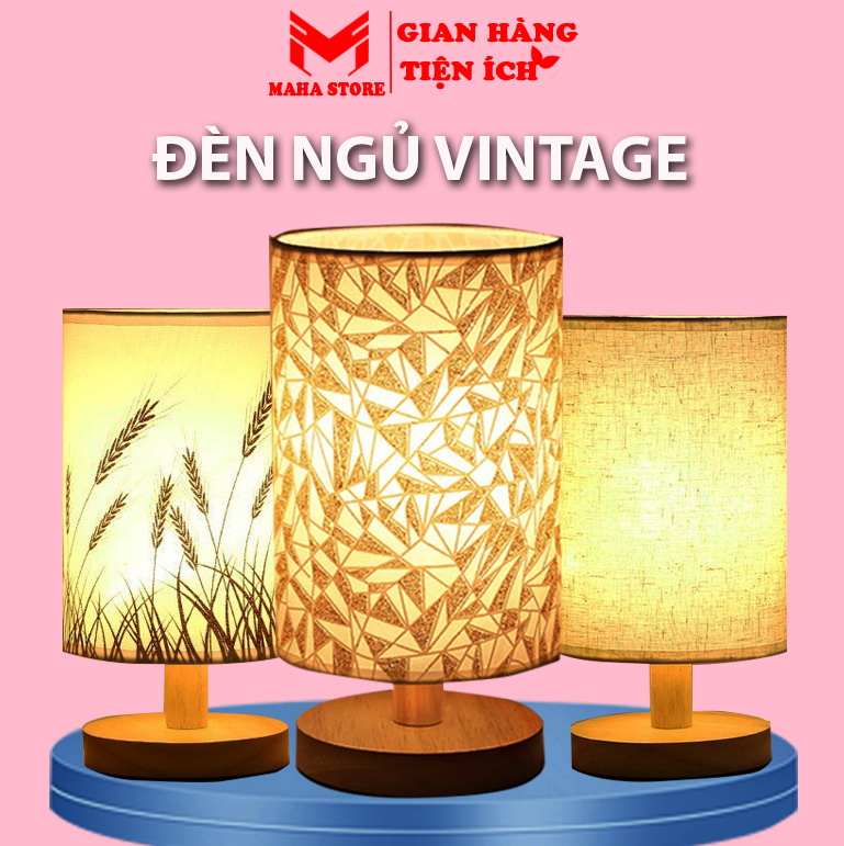 Đèn ngủ để bàn đế gỗ - Đèn phòng ngủ - đèn ngủ - đèn bàn để đọc sách phong cách hàn quốc trang chí phòng ngủ lung linh