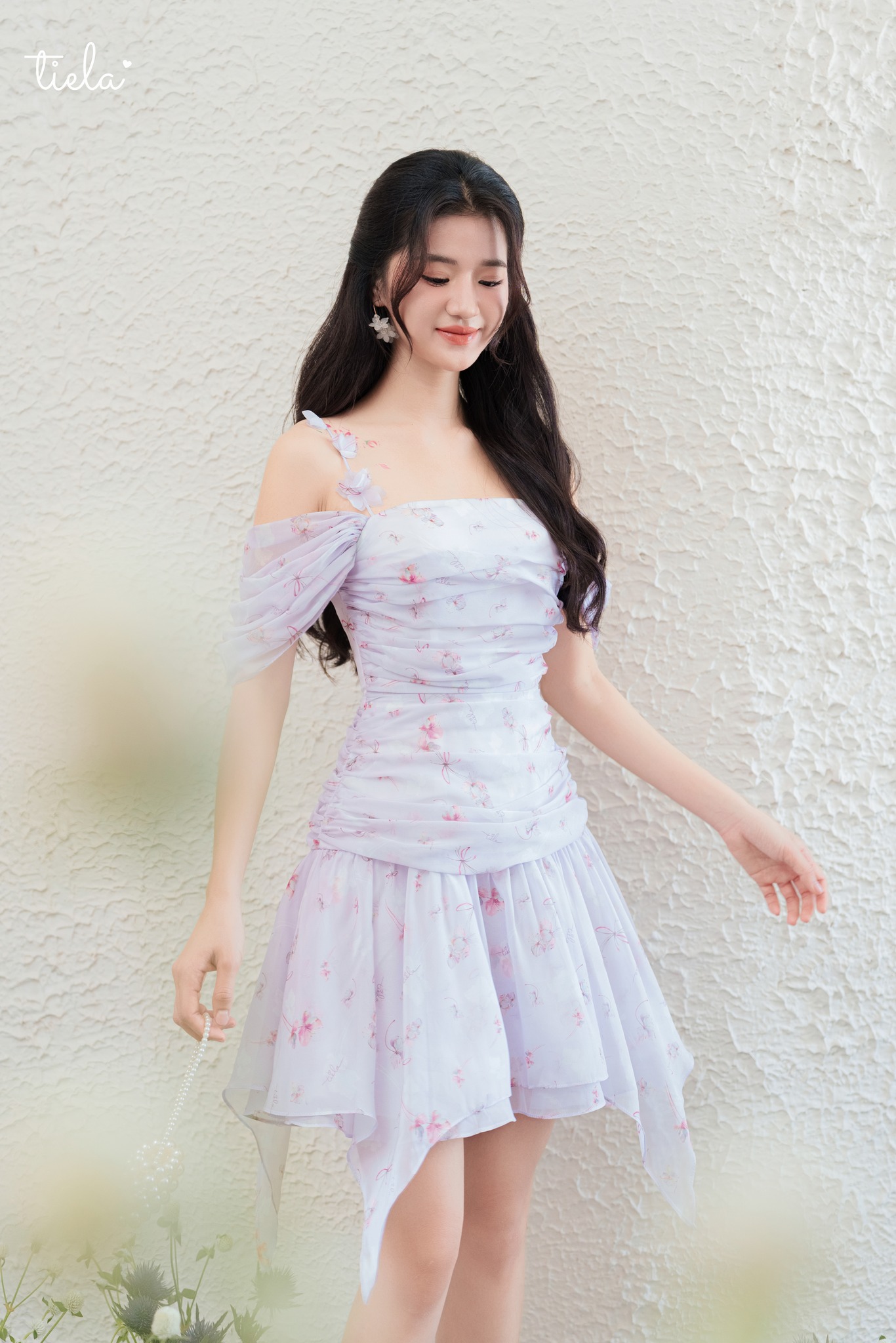 TIELA Đầm váy hoa xếp nhún-Calista Dress