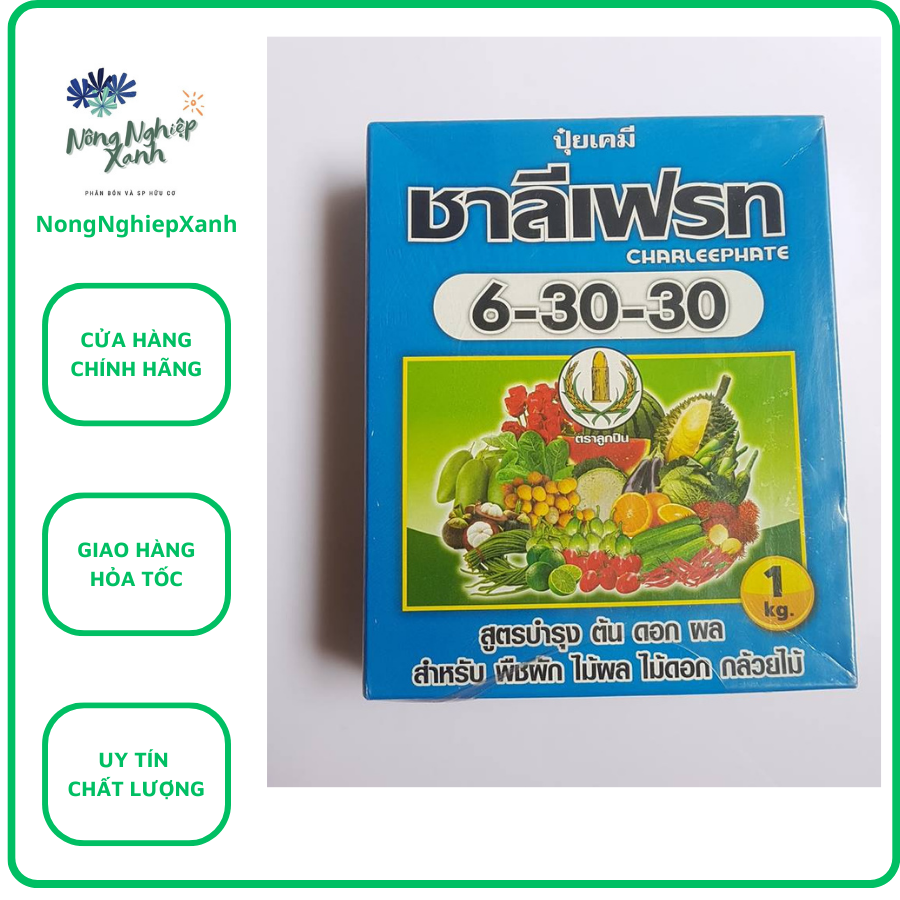 Phân bón lá thái lan nông vàng 6-30-30+te 1kg chuyên ra hoa phan bon thai lan tot