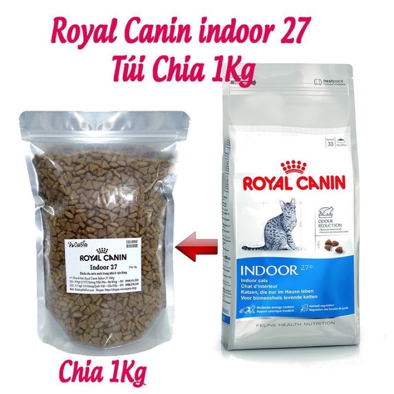 Thức ăn hạt cho mèo royal canin indoor 27