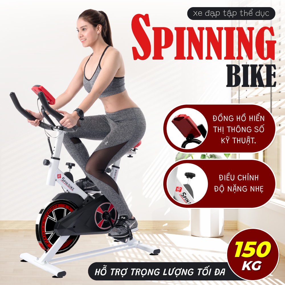 GYM - Xe đạp tập thể dục thể thao trong nhà Spining bike S303 FULL Mẫu hot 2023 -