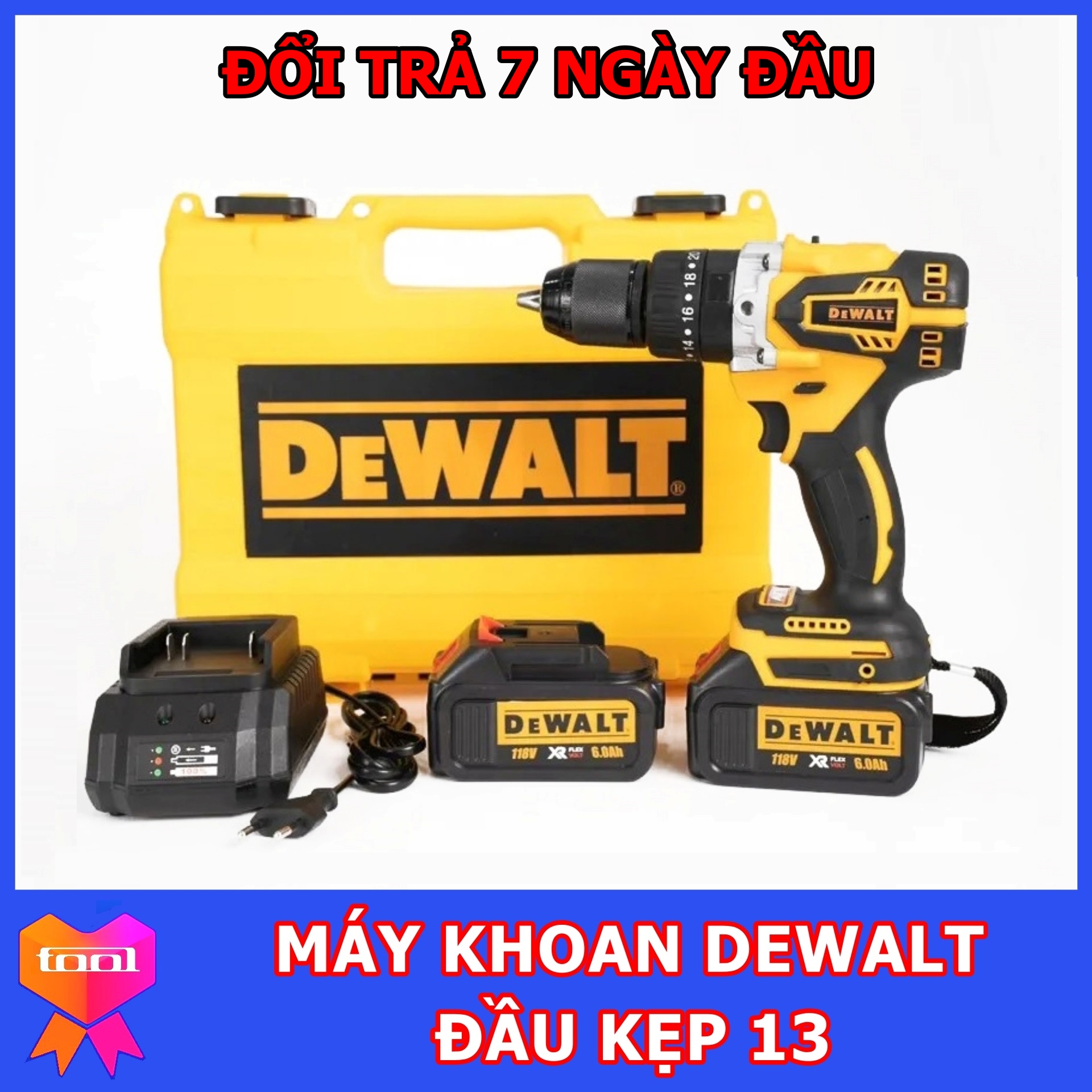 Máy khoan chuyên vặn vít dùng pin DWalt DCD791M2 - Đầu kẹp 13 - Hàng công ty