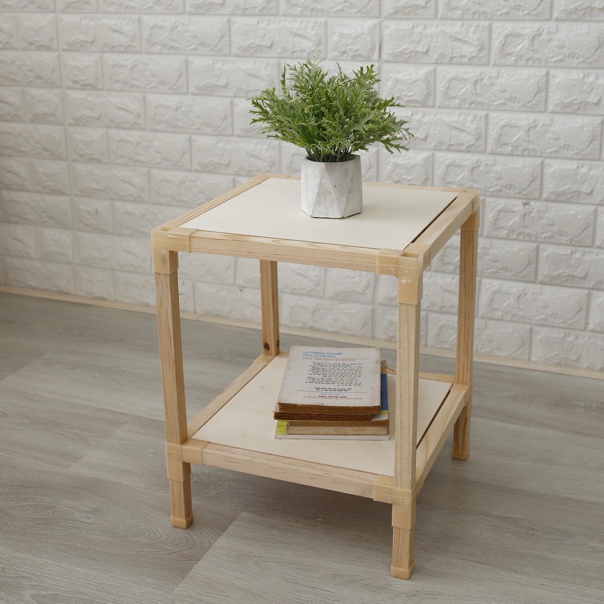 [HCM]Kệ gỗ 2 tầng vuông 32cm siêu chắc chắn