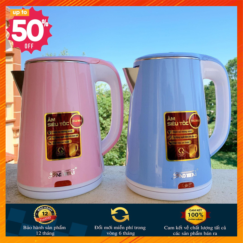 Bình siêu tốc THÁI LAN TL-304 2.3L-Hàng Cao Cấp ,Dung tích bình đun siêu tốc là 2.3 lít. Chất liệu inox sáng đẹp, công suất 1800 W tăng hiệu quả gia nhiệt.Tự động ngắt điện khi sôi và khi ấm cạn nước Bảo Hành 6 tháng