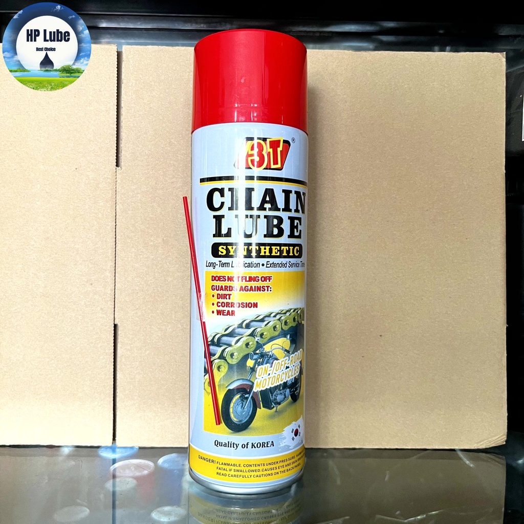 Dưỡng Sên 3T Chain Lube 500ml Mỡ Bò Nước Chống Văng, Bám Bính Tốt, Mỡ Bò Dang Phun