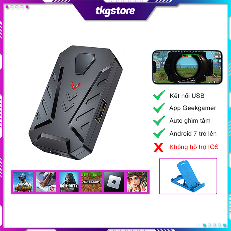 G Mix Lite - Bộ chuyển đổi chơi PUBG, Free Fire chuyên cho Android, kết nối có dây cực mượt
