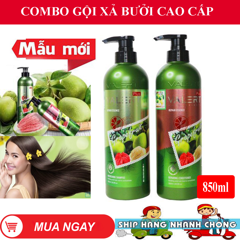 [CAM KẾT 100% HÀNG CHUẨN] Cặp Gội Xả, Dầu Gội Đầu Cao Cấp. Chiết xuất 100% thiên nhiên từ vỏ bưởi, kích thích mọc tóc, ngăn ngừa rụng tóc hiệu quả, cùng với các dưỡng chất khác, đem lại cho bạn mái tóc dày và óng mượt