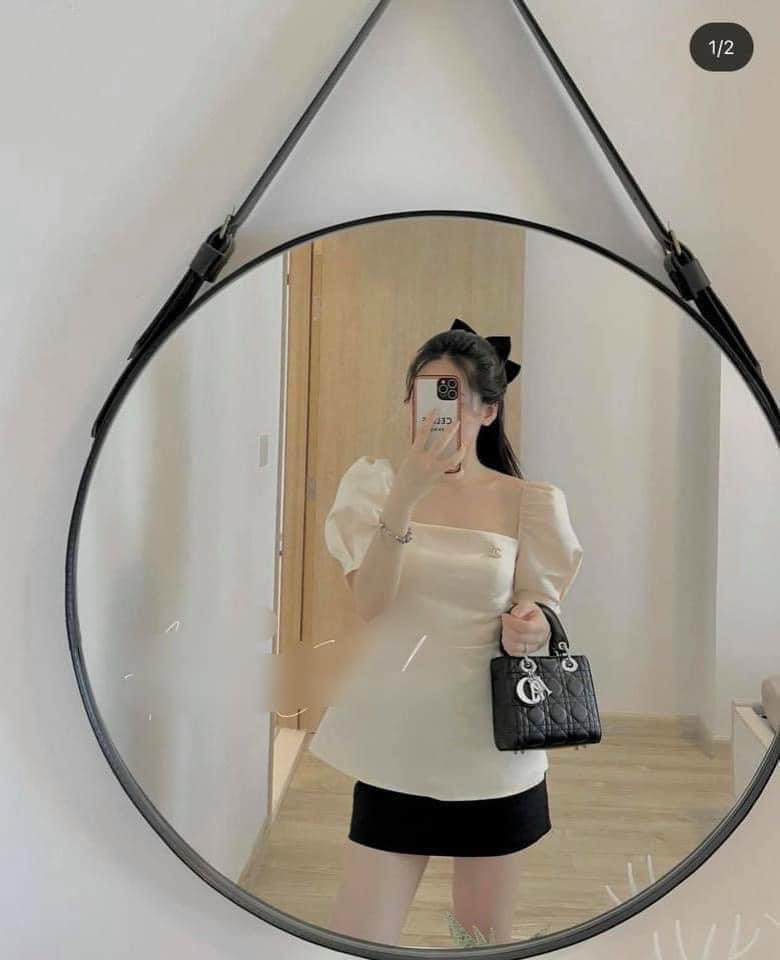 Túi Di.or fullbox kèm túi vải hãng bản da lì, tag bạc size 19