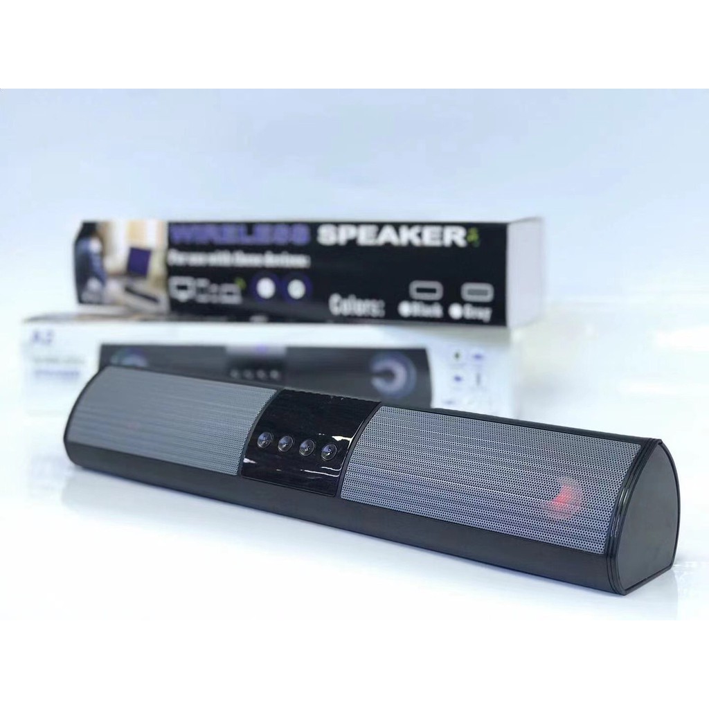 Loa bluetooth speaker A2 dáng dài 2 loa cực đỉnh, kiểu dáng sang trọng hỗ trợ thẻ nhớ, đài FM