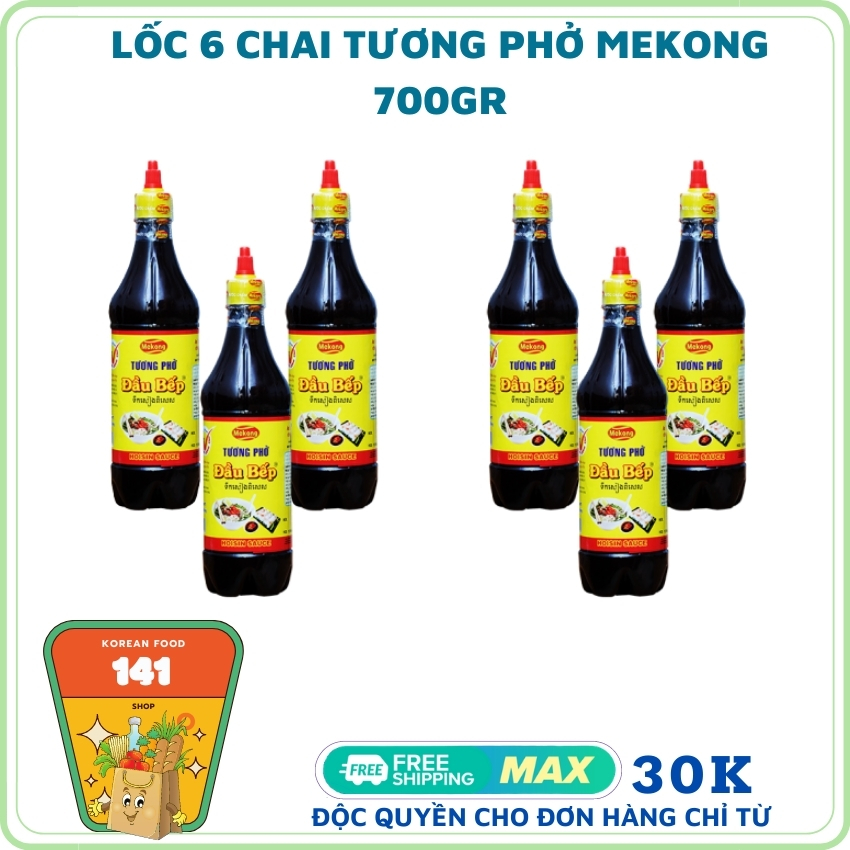 Lốc 6 chai tương phở mekong đầu bếp 700ml hương vị tuyệt hảo được chế biến từ những nguyên liệu chọn lọc thơm ngon - shop 141