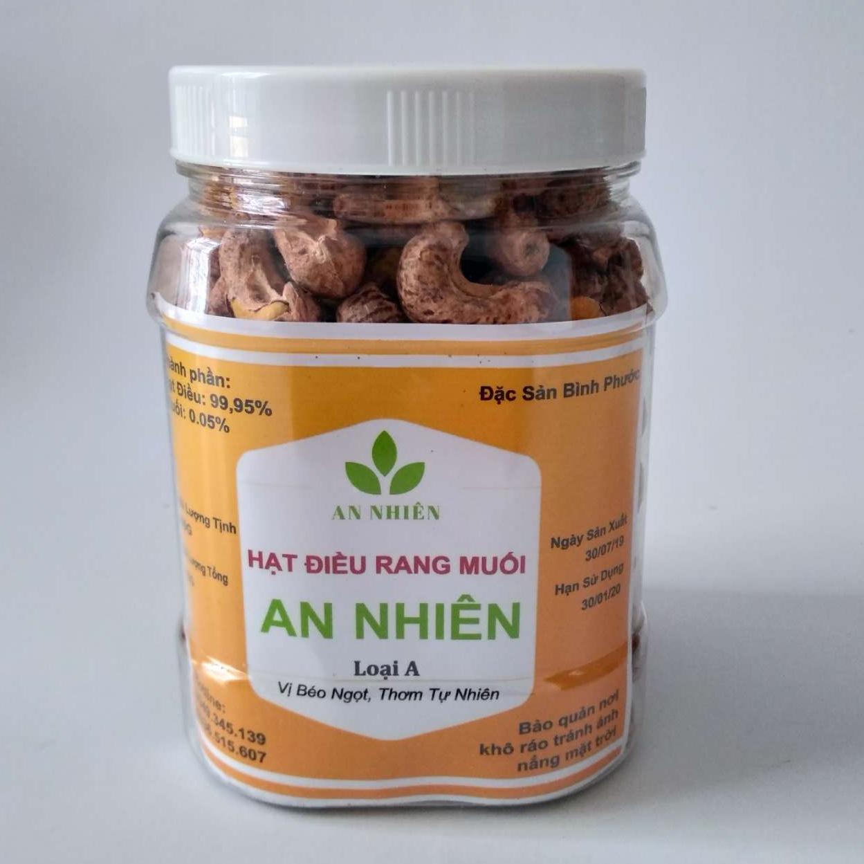 Hạt Điều rang muối nguyên hạt còn vỏ lụa 500gr