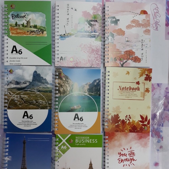Sổ lò xo a6 sổ tay a6 quang huy 180 trang