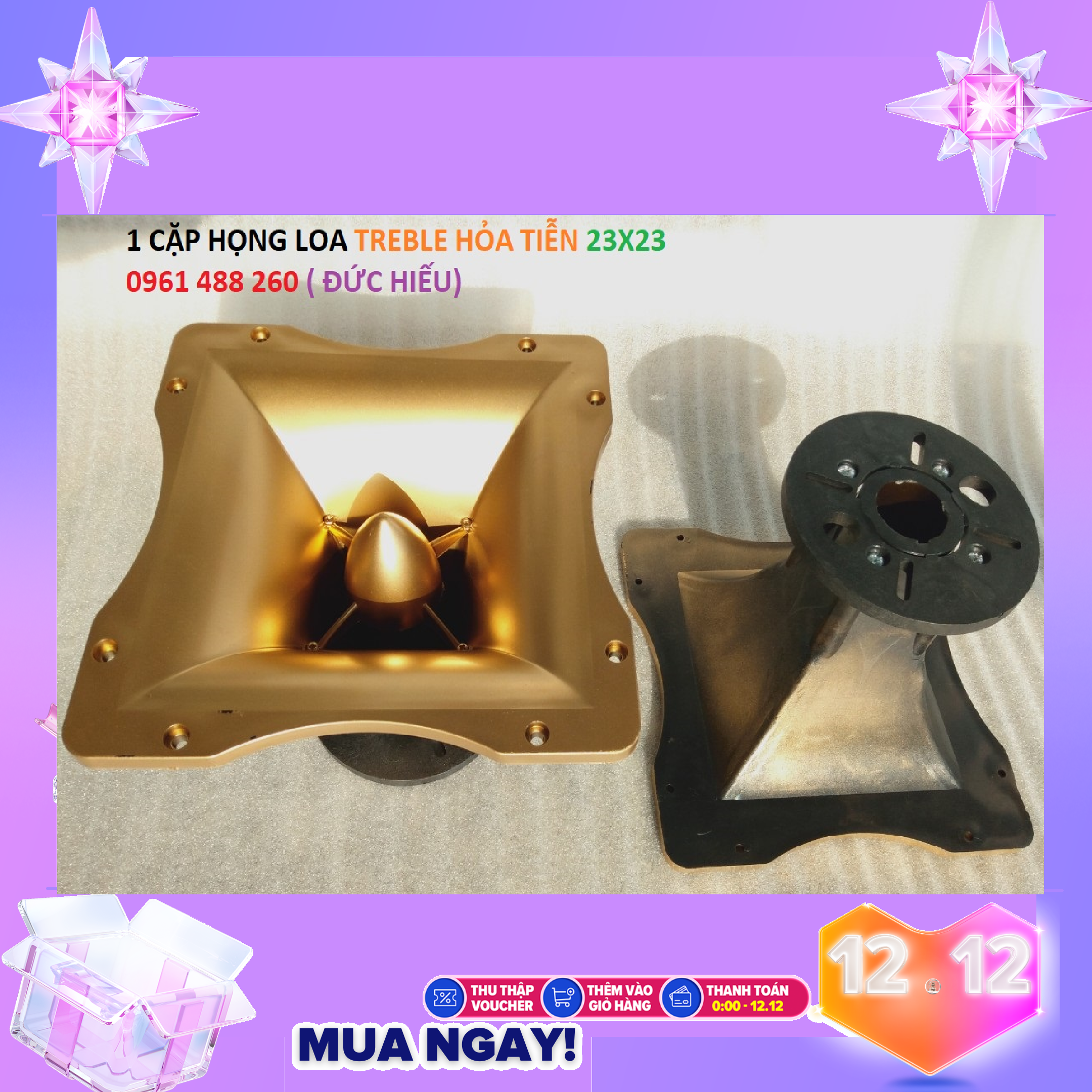 2 CÁI PHỄU LOA HỎA TIỄN KÍCH THƯỚC 23X23 -GHÉP VỚI TRÉP 450 VÀ 750