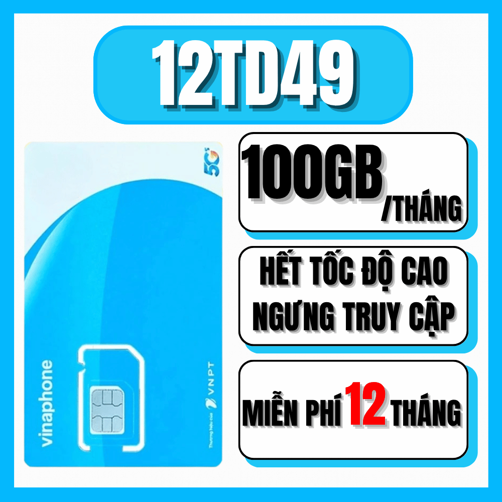 ( TRI ÂN ) Sim 5G Vinaphone Trọn Gói 1 Năm Gói FHAPPY - 12TD49 - DATA 2GB/NGÀY + MIỄN PHÍ 1.000 PHÚT GỌI NỘI MẠNG . FREESHIP - CHƯA KÍCH HOẠT