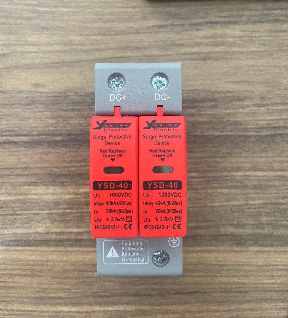 Chống sét lan truyền DC 2P 1000V LW, Cắt sét DC 2P, Aptomat DC 2P 25A, 63A Dùng cho năng lượng mặt trời solar