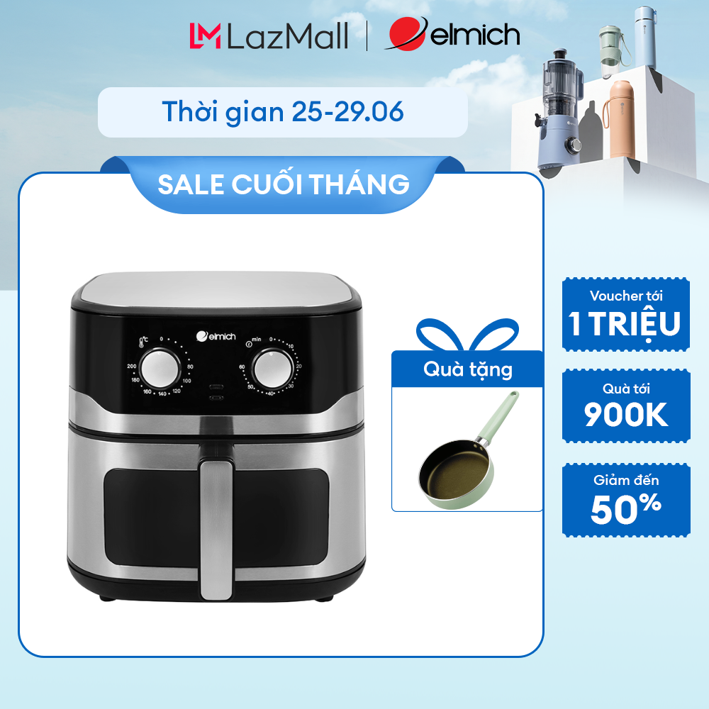 (SALE 7.7)Nồi chiên không dầu Elmich AFE0494