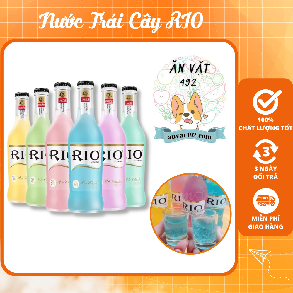 Nước Trái Cây RIO Lên Men 6 vị - Ăn Vặt 492