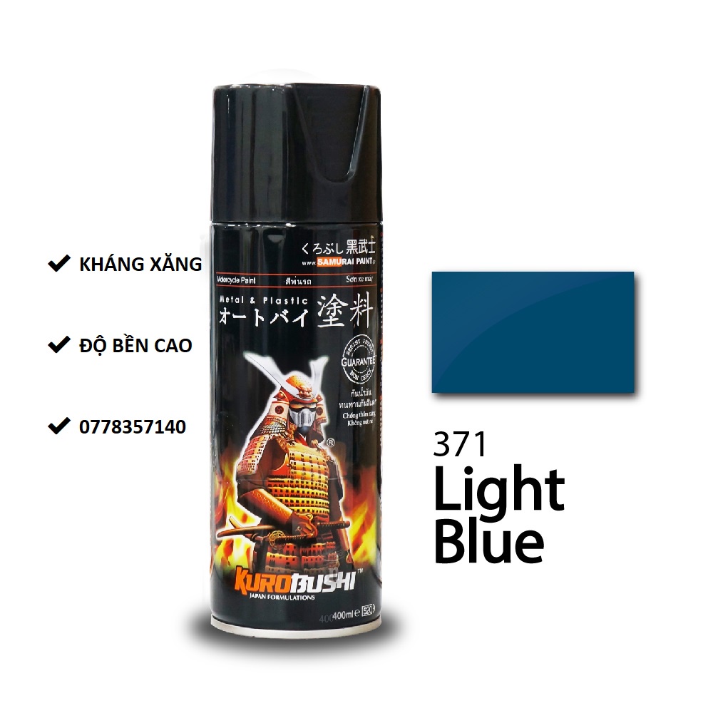 371 sơn xịt samurai màu xanh dương nhạt