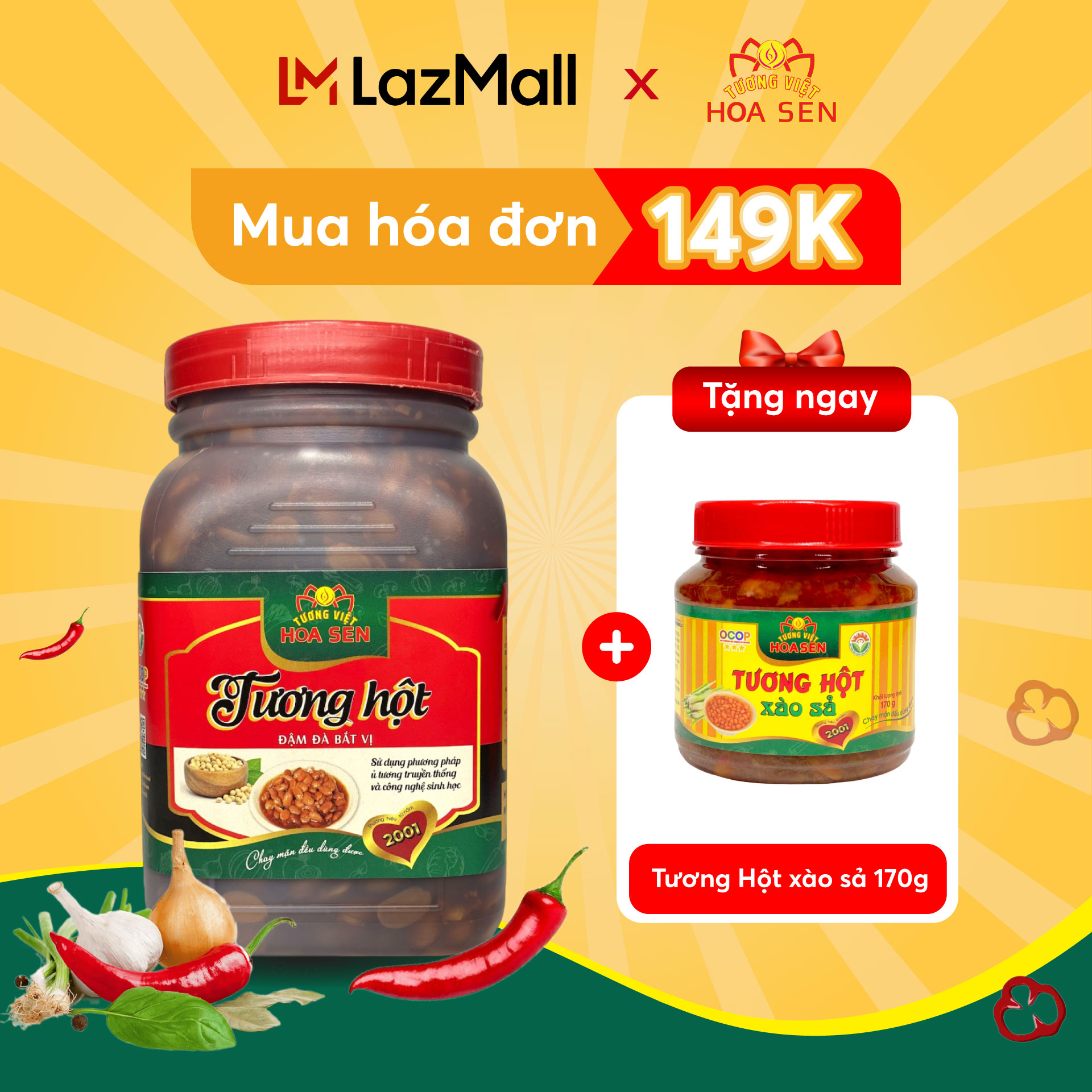 Tương hột lố 900g - tương việt hoa sen