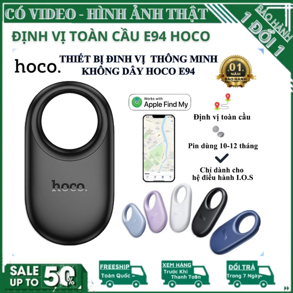 Thiết Bị Định Vị GPS Hoco E94 định vị toàn cầu Theo Dõi Oto, Xe Máy Tìm Chìa Khóa, Đồ Vật, Ví, Thú Nuôi, Kết Nối Qua App