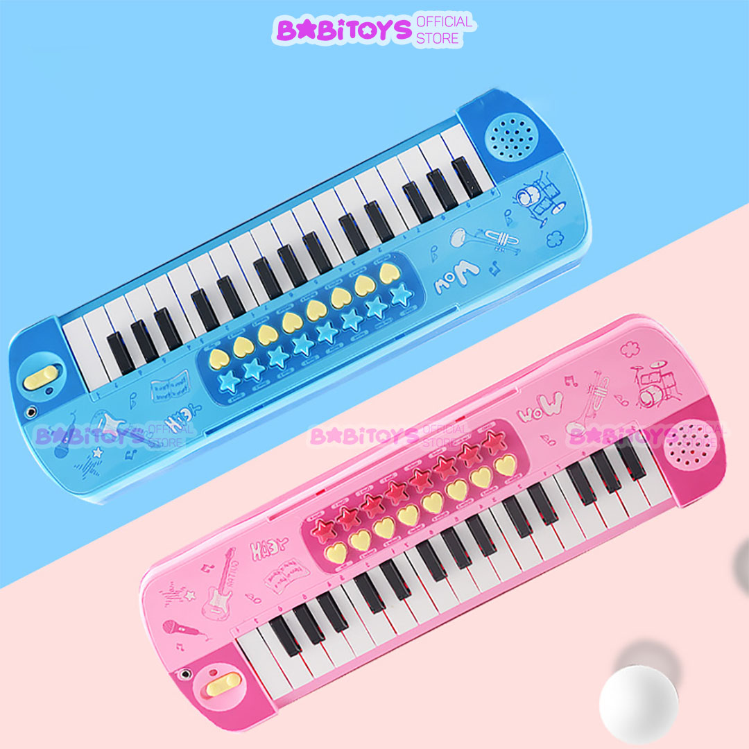 Đàn piano cho bé, đàn organ cho bé kèm mic hát âm thanh chuẩn, đồ chơi âm nhạc piano cho bé