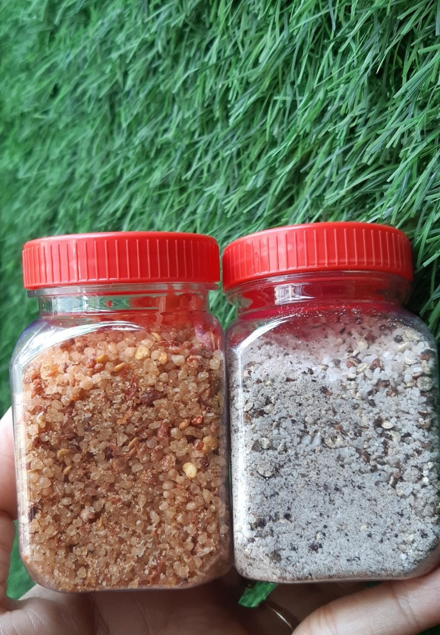 Muối tiêu - muối ớt nhà làm - thơm ngon