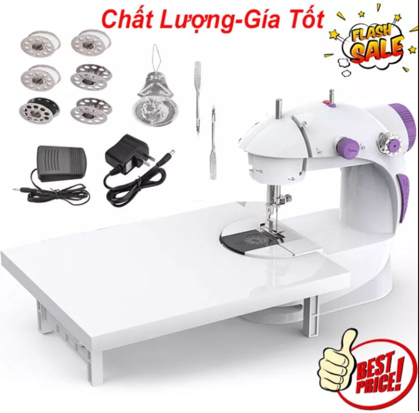 [HCM]Máy May Mini Gia Đình Có Vắt Sổ Máy May Mini Có Bàn Đạp Loại Tốt May Êm Ái Dễ Dàng Sử Dụng.