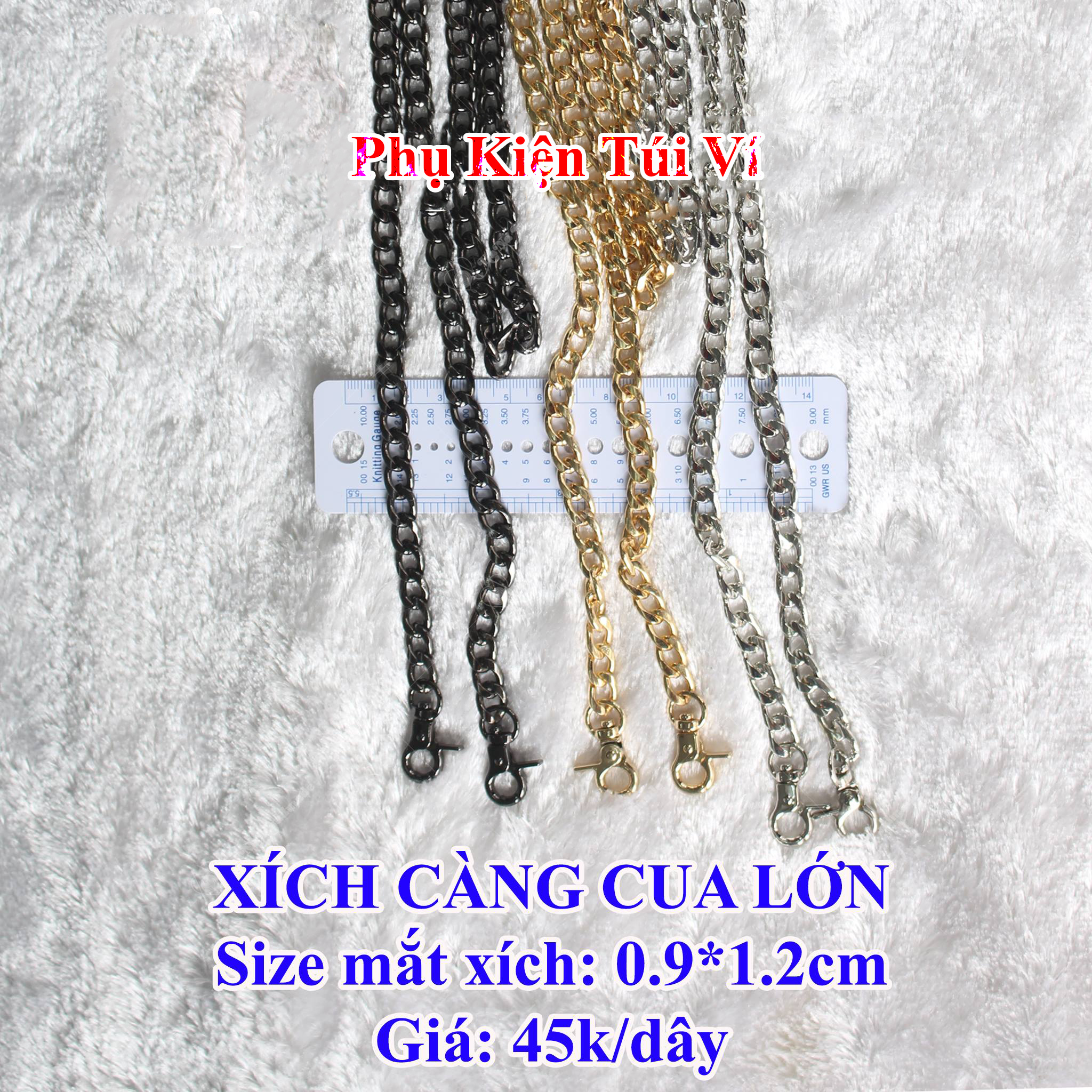 Xích Càng Cua Lớn làm túi xách