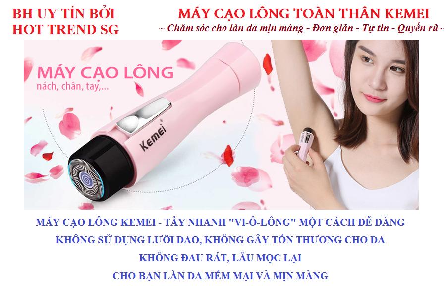 Triệt lông vùng bikini - Cách triệt lông vùng kín - Cách tẩy lông vĩnh viễn tại nhà - Máy cạo lông toàn thân Kemei cao cấp. Cho bạn làn da mềm mại và mịn màng. An toàn, hiệu quả, nhanh chóng - BH uy tín bởi Hot Trend SG