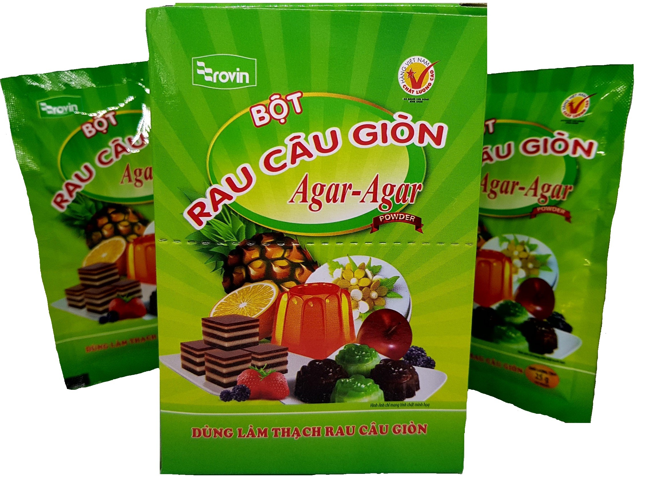 1 gói bột rau câu giòn hoàng yến 25g