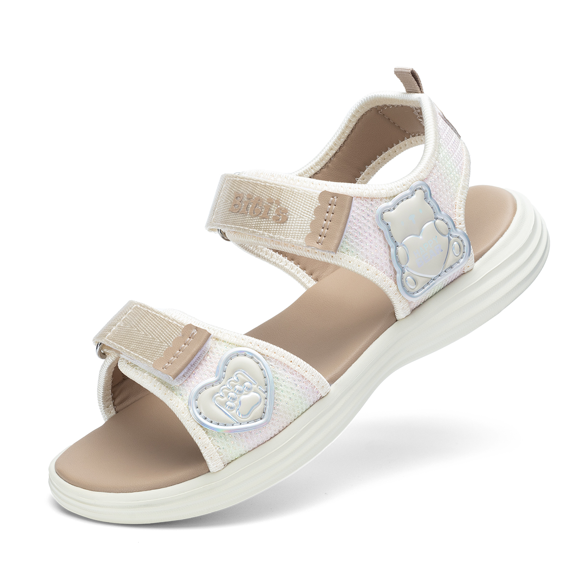 Hoàn Xu GIÀY SANDAL QUAI HẬU HỌC SINH BÉ GÁI BITI'S HOẠT HÌNH BEG001600 KEM + XÁM - BITIS