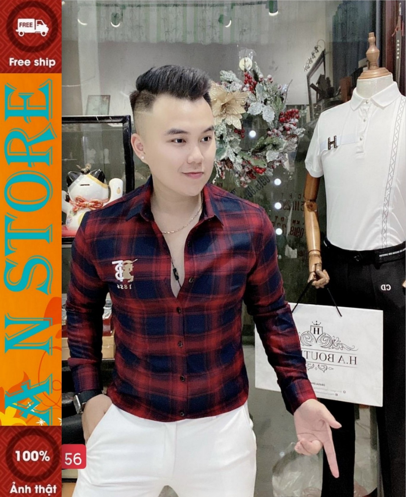 [Flash Sale 50%]áo sơ mi nam cao cấp chất kate lụa siêu mềm mại MẪU MỚI NHẤT M56 AN NHIÊN STORE lịch lãm hàng cao cấp hàn quốc thời trang AN NHIÊN STORE 9999AN1060