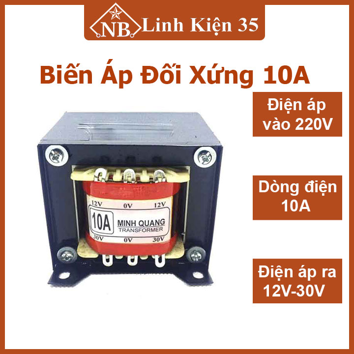 Biến áp 10a đối xứng 12v 0v 12v, 30v 0v 30v biến đổi điện xoay chiều