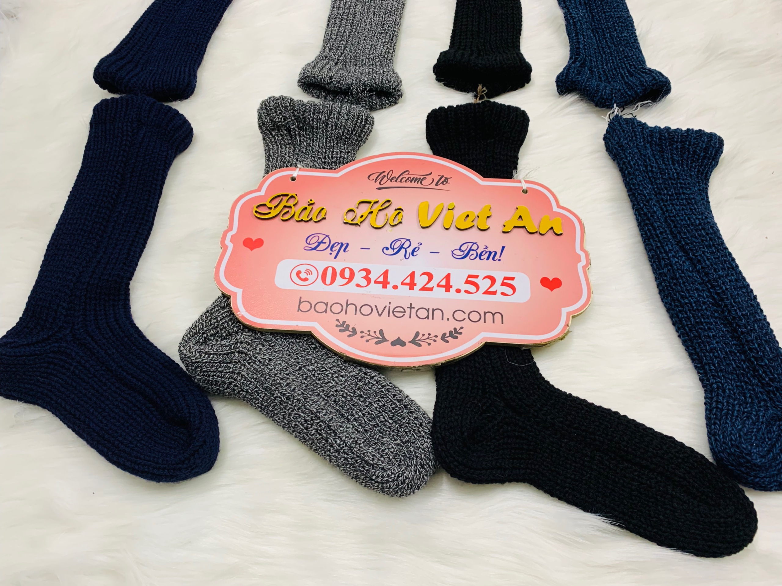 Tất nam nữ cổ cao dệt len thời trang cao cấp