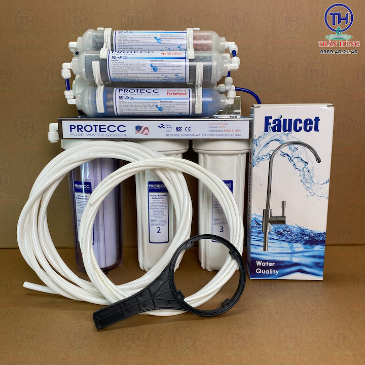 Máy lọc nước nano protecc 8 cấp lọc cao cấp - màng uf nhập khẩu hàn quốc