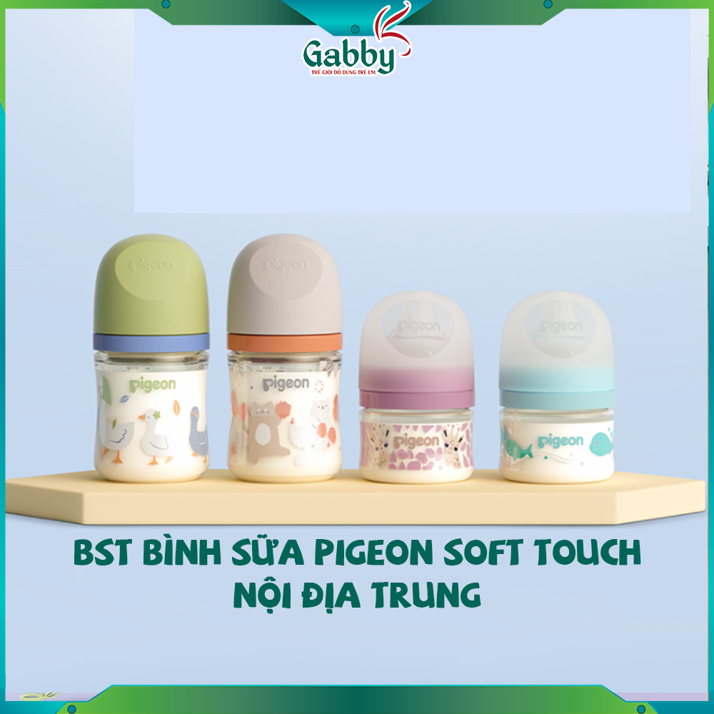 Bình sữa pigeon ppsu nội địa trung soft touch 80ml 160ml 240ml - gabby store