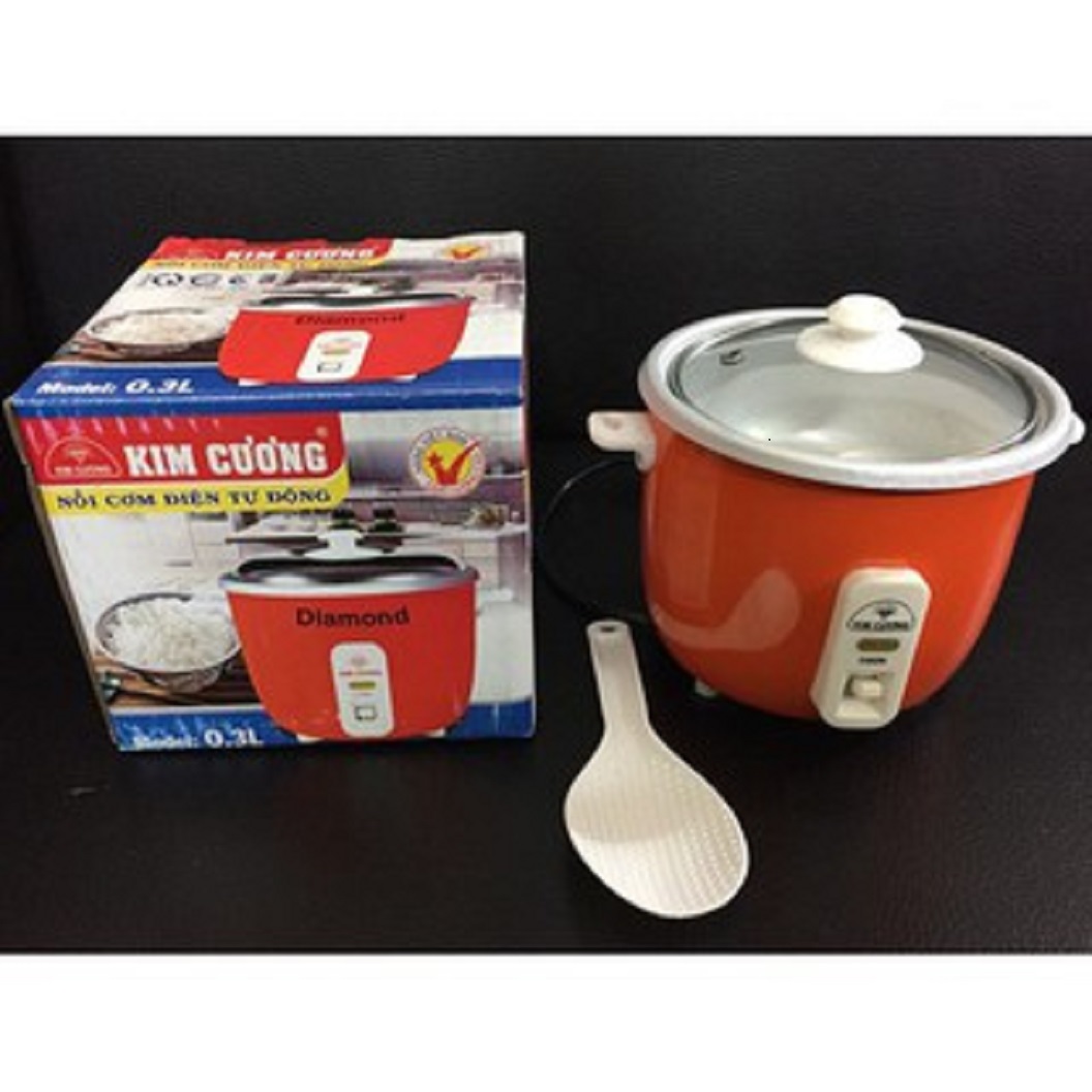 Nồi cơm điện mini kim cương kc 0.3l, nồi cơm điện 0.3 lít kim cương kc-0.3l, nồi cơm điện kim cương, nồi cơm điện 0.3l, chính hãng, giá rẻ, 1 người ăn